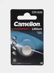 Батарейка литиевая Camelion CR1620 BP1B, 3 В, круглая "таблетка" 5009LC