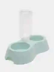 Ледяной миска двойная с бутылкой для домашних животных, автопоилка с кормушкой для кошек и собак