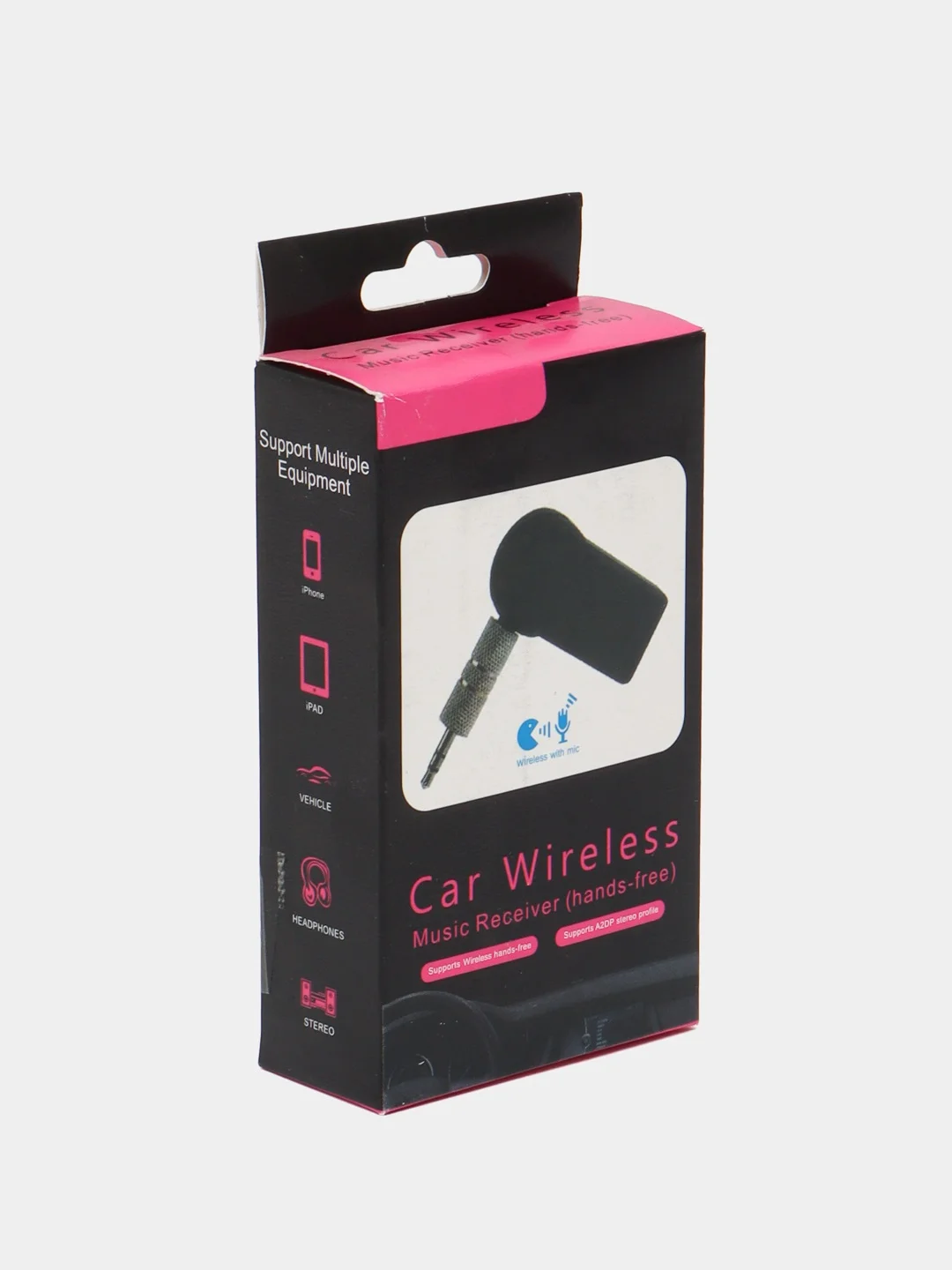 Черный bluetooth AUX-адаптер, 3,5 мм