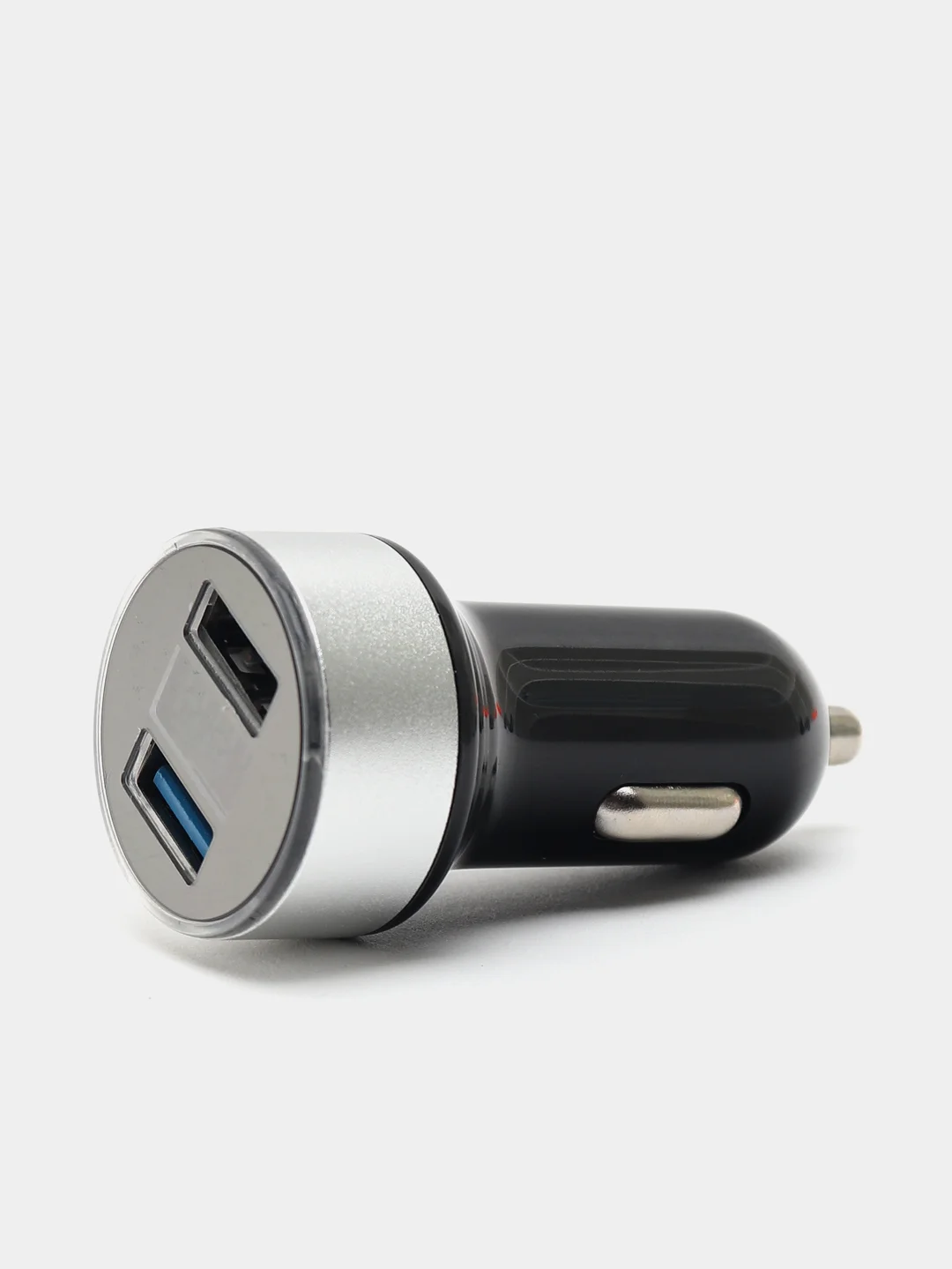 Серебряный автомобильное зарядное устройство 2 USB 3.1 А / разветвитель прикуривателя