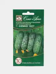 Семена Огурец "F1 Семко 1907", партенокарпический, короткоплодный, 10 штук