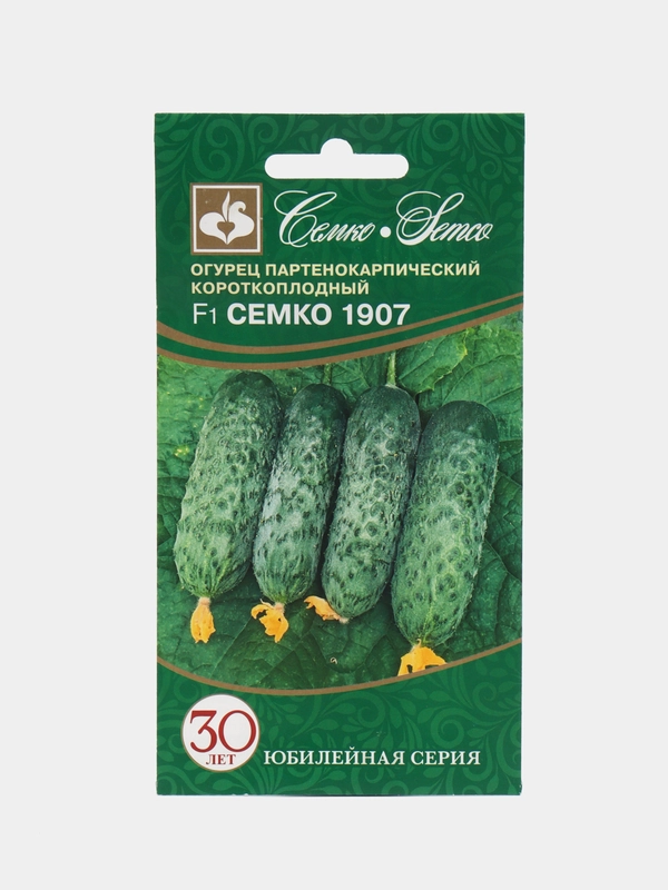 Семена Огурец "F1 Семко 1907", партенокарпический, короткоплодный, 10 штук