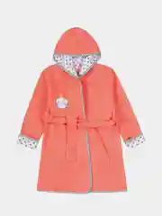 Коралловый халат для девочки махровый 3-6 лет (рост 98-116 см)