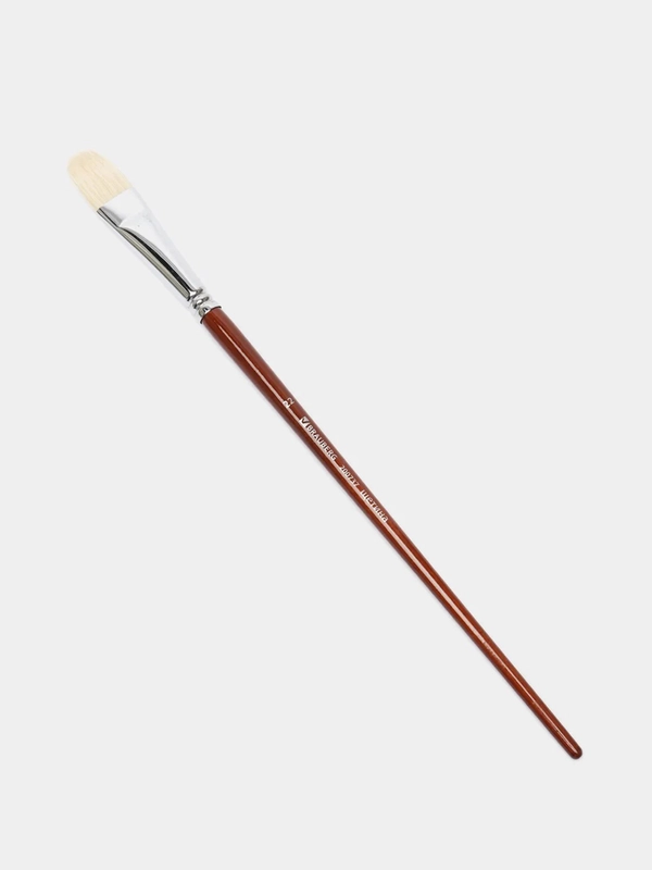 Кисть художественная профессиональная BRAUBERG ART "CLASSIC", щетина, овальная, № 22, длинная ручка, 200737