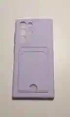 Черный чехол SAMSUNG S22 ULTRA карман для пластиковой карты