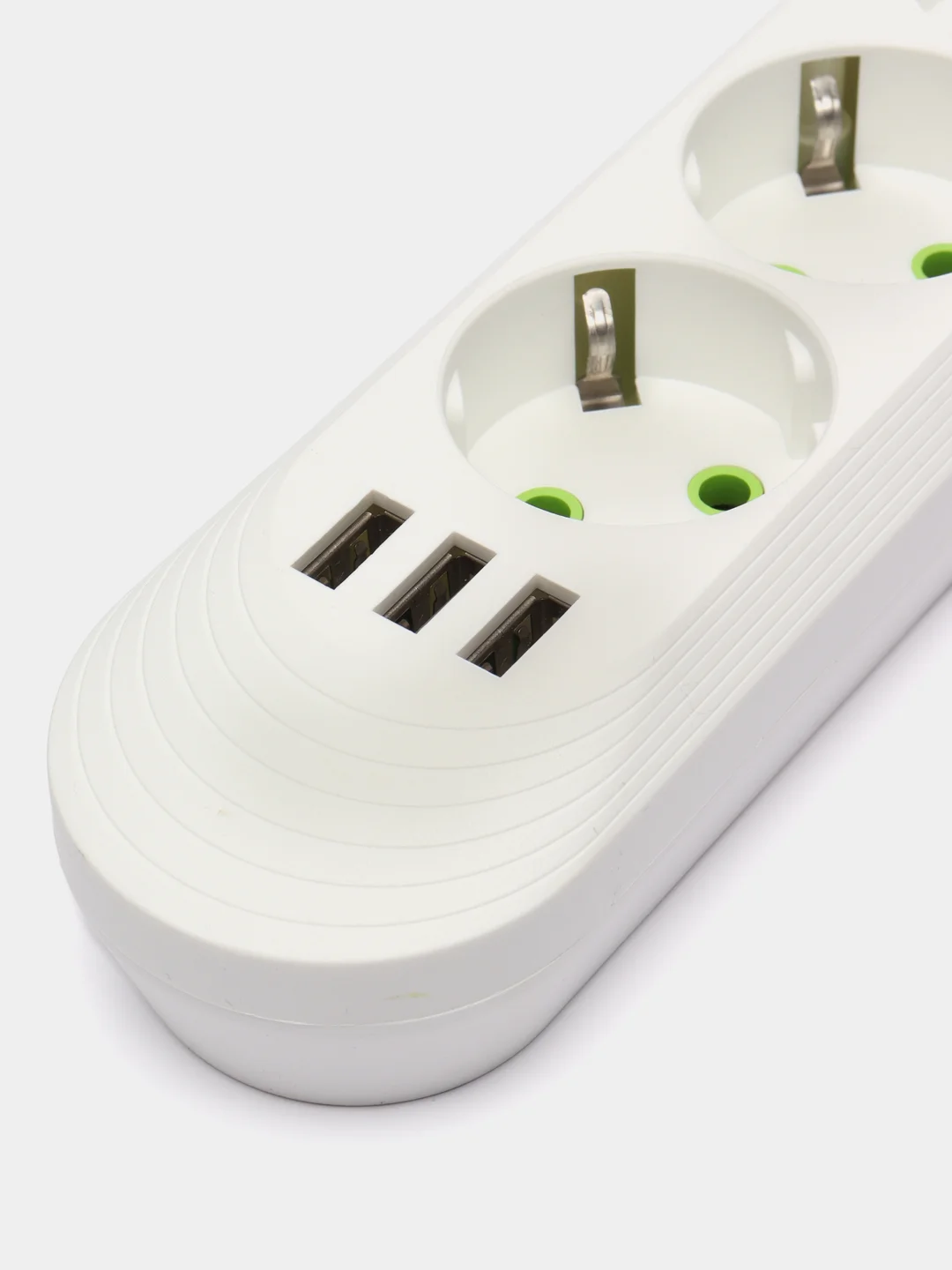 Белый сетевой фильтр, с USB разъемами, 3 м