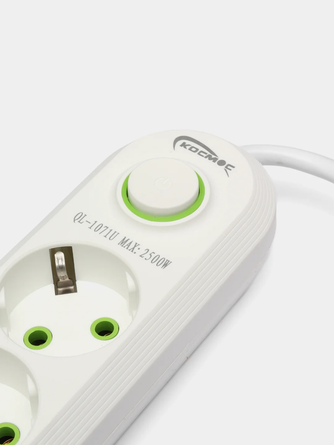 Белый сетевой фильтр, с USB разъемами, 3 м
