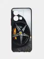 Серебряный чехол с ярким рисунком на Vivo Y35 (Виво У35)