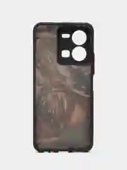 Серебряный чехол с ярким рисунком на Vivo Y35 (Виво У35)