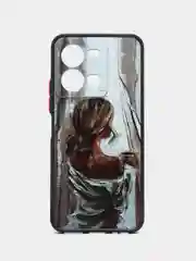 Карамельный чехол с ярким рисунком на Vivo Y35 (Виво У35)