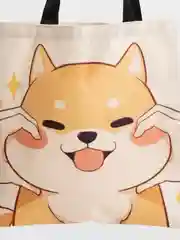 Кремовый сумка-шоппер "Корги", розовая, шоппер, вместительная, аниме