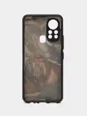 Серый меланж чехол с ярким рисунком на Infinix HOT 11S NFC (Инфиникс ХОТ 11С НФС)