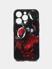Багровый чехол с ярким рисунком на Apple iPhone 14 Pro (Айфон 14 Про)