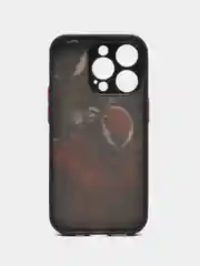 Багровый чехол с ярким рисунком на Apple iPhone 14 Pro (Айфон 14 Про)