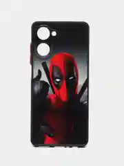 Тёмно-серый чехол с рисунком на Realme 10 4G (Реалми 10 4G)