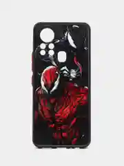 Багровый чехол с ярким рисунком на Infinix HOT 11S NFC (Инфиникс ХОТ 11С НФС)