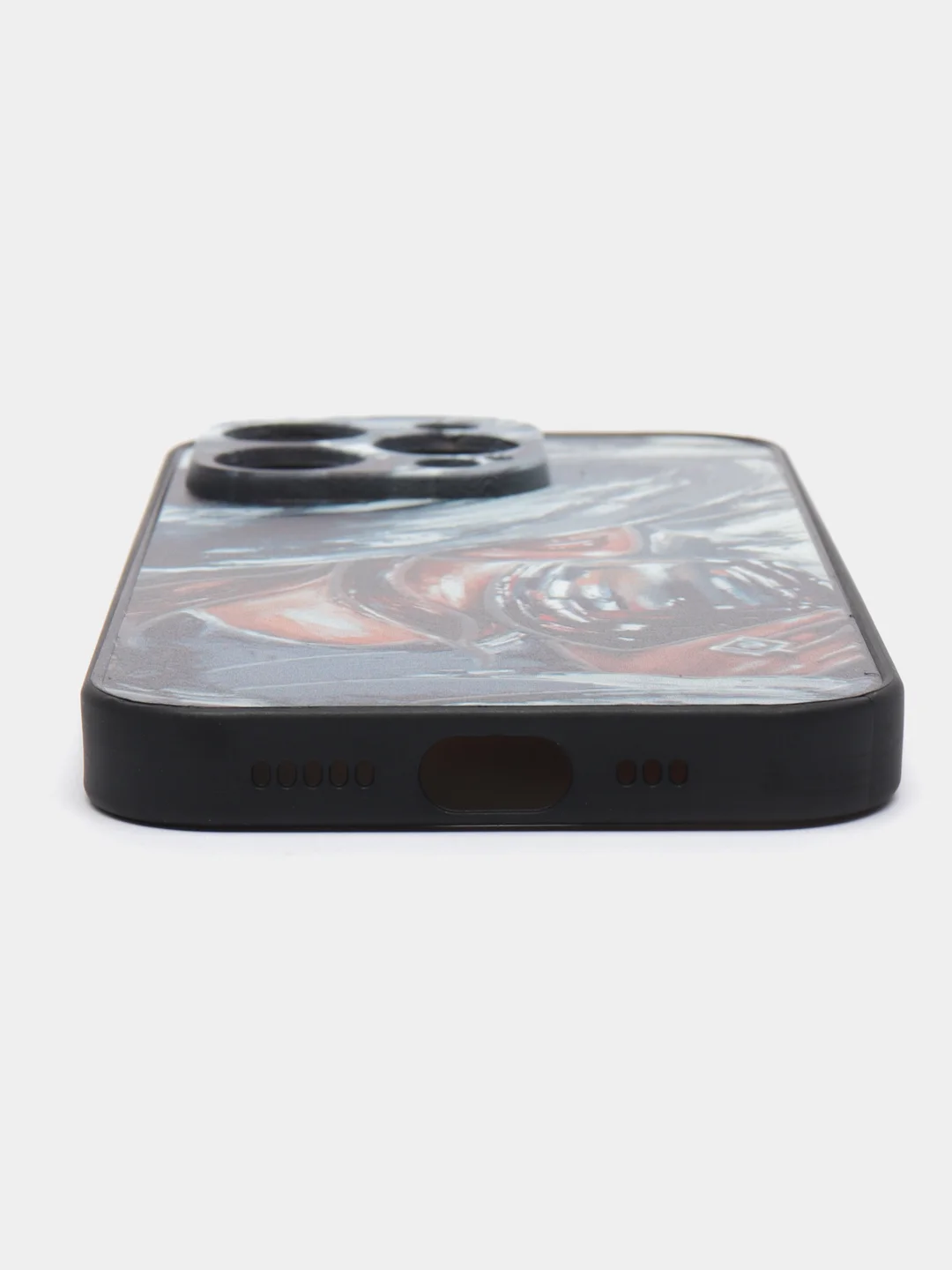 Серебряный чехол с ярким рисунком на Apple iPhone 14 Pro (Айфон 14 Про)