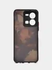 Фиолетовый чехол с ярким рисунком на Vivo Y35 (Виво У35)