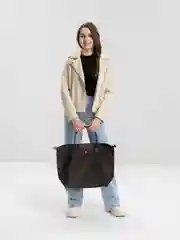 Черный сумка женская, складная, водонепроницаемая