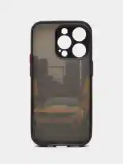 Золотой чехол с ярким рисунком на Apple iPhone 14 Pro (Айфон 14 Про)