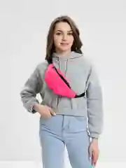 Фуксия сумка на пояс в форме трапеции унисекс