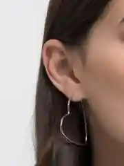 Серьги конго в форме сердца