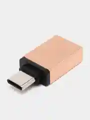 Золотой переходник адаптер  USB на TYPE-C для андроида xiaomi honor samsung