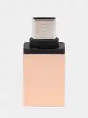 Золотой переходник адаптер  USB на TYPE-C для андроида xiaomi honor samsung