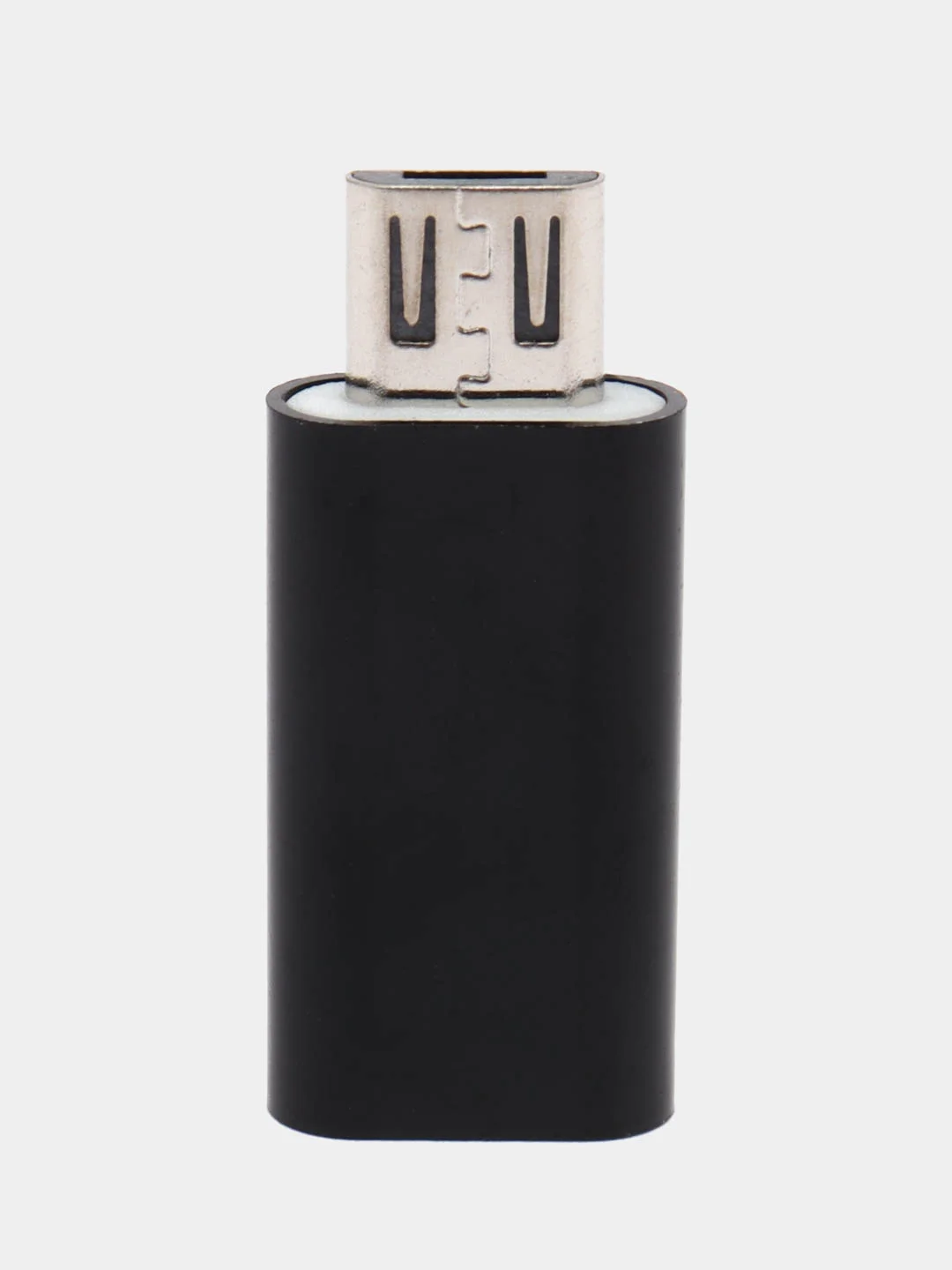 Черный переходник-адаптер с type-С на microUSB