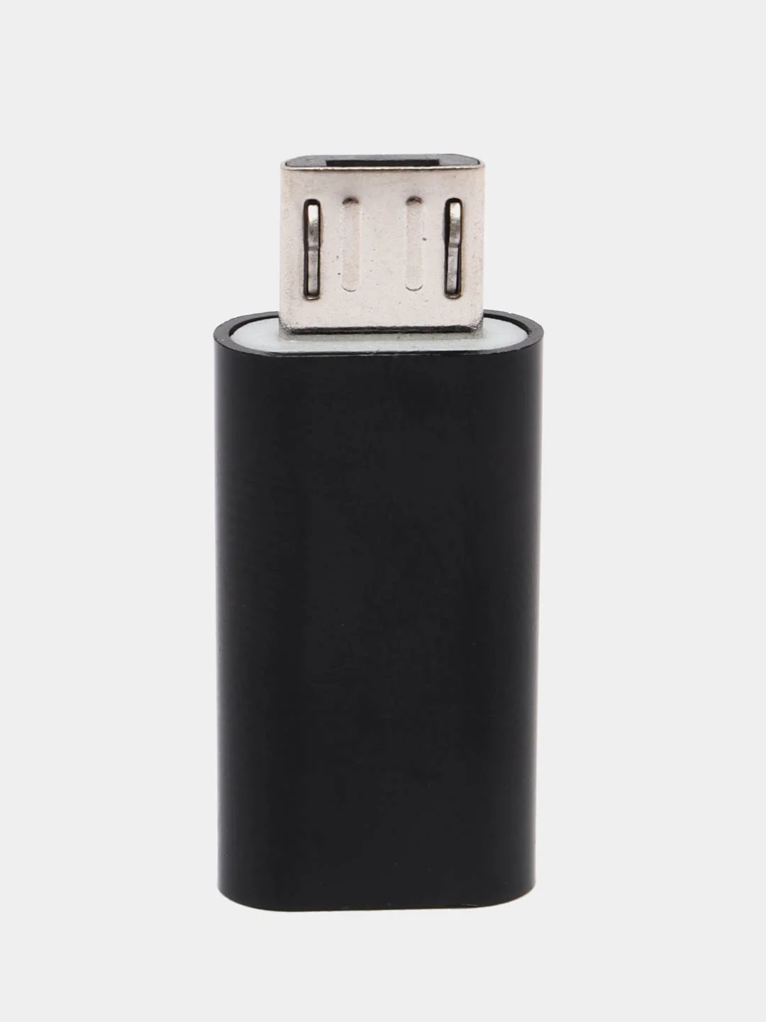 Черный переходник-адаптер с type-С на microUSB