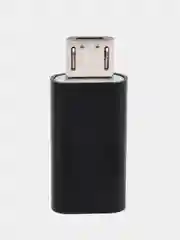 Черный переходник-адаптер с type-С на microUSB
