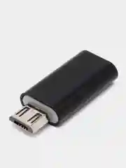 Черный переходник-адаптер с type-С на microUSB