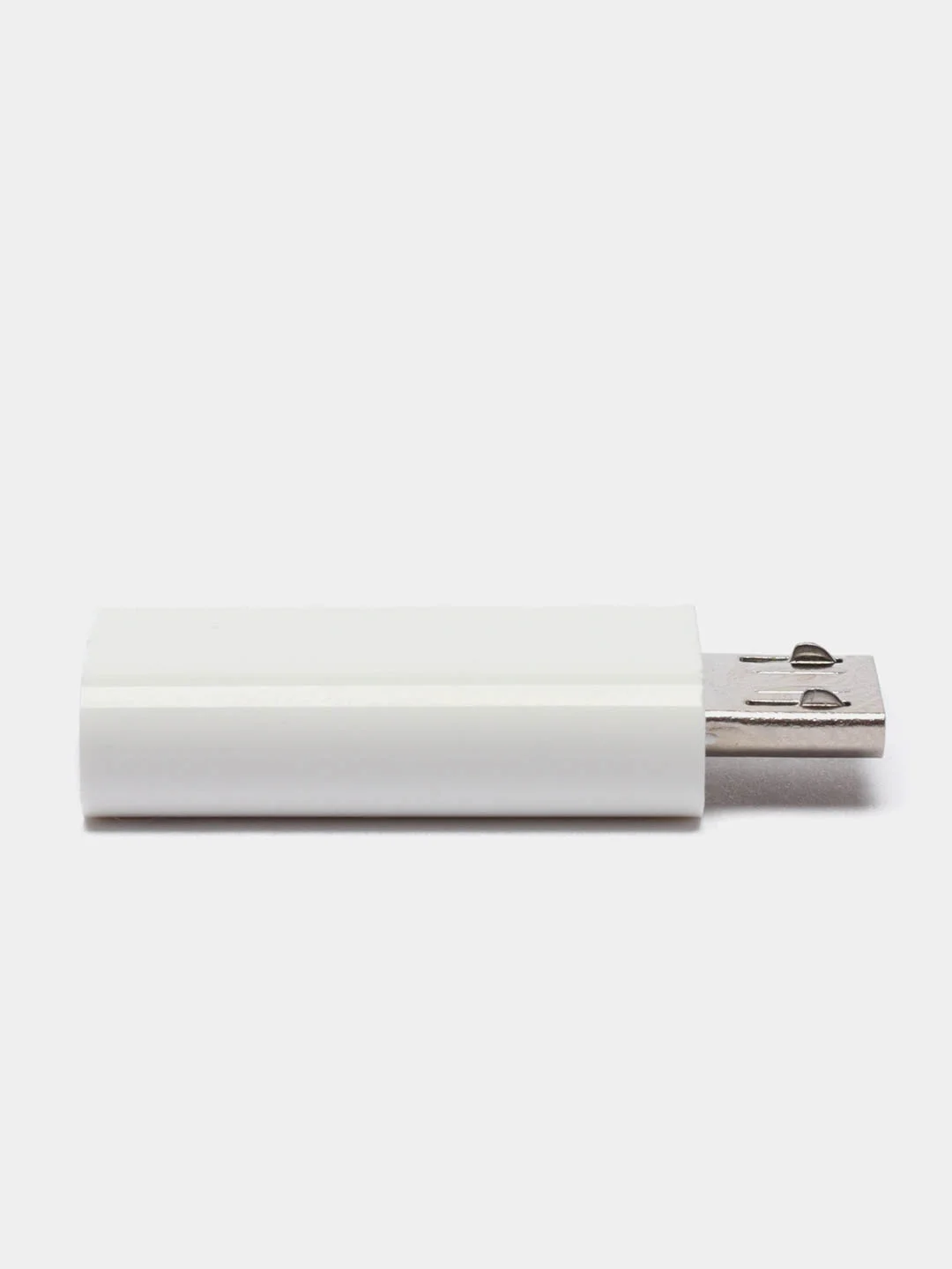 Белый переходник-адаптер с type-С на microUSB