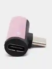 Розовый переходник разветвитель для зарядки и наушников Type-C 2 в 1