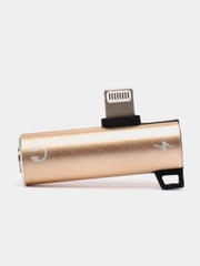 Переходник разветвитель для зарядки и наушников Lighning для устройств Apple iPhone