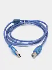 Синий кабель для принтера USB Type-A (M) - USB Type-B (M), ver. 2.0, 0,5/1/1,5/3/5/10 м