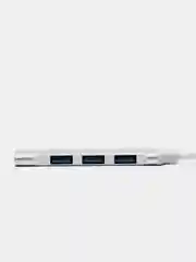 Серебряный хаб Type-C на USB, USB на 4 порта USB, 4 х USB, для Macbook (Макбука)