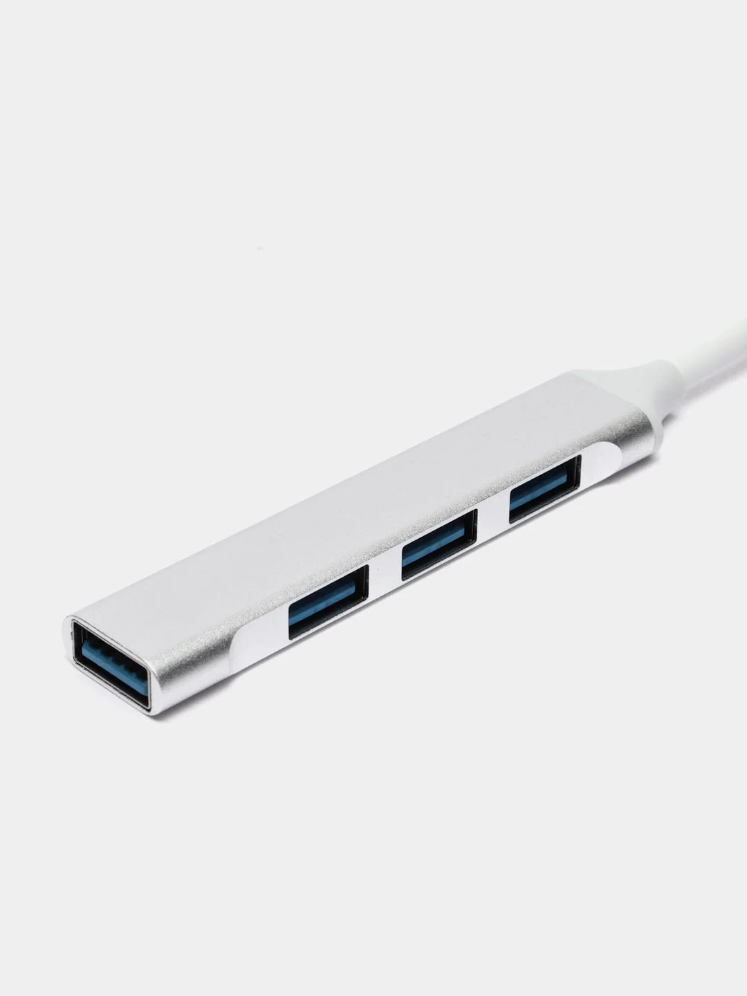 Серебряный хаб Type-C на USB, USB на 4 порта USB, 4 х USB, для Macbook (Макбука)