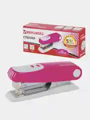 Степлер №24/6, 26/6 BRAUBERG "Germanium", до 20 листов, розовый, 226575