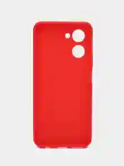 Красный чехол для Realme C33 / Реалми С33 силиконовый, цветной, матовый