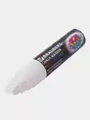 Маркер меловой BRAUBERG "POP-ART", сухостираемый, 15 мм, БЕЛЫЙ, 151537
