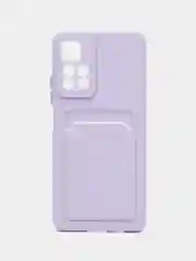 Сиреневый чехол для Xiaomi Poco M4 Pro 5G, Redmi Note 11 5G, Note 11S 5G, с карманом для карт