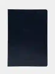 Тетрадь А4 60л, сшивка, клетка, кожзам гладкий, темно-синий, BRAUBERG VIVA, 403906