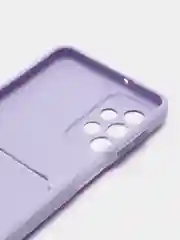 Сиреневый силиконовый чехол для Samsung Galaxy A23 (Самсунг Галакси А23), с карманом для карт