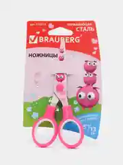 Ножницы BRAUBERG "Kid Series", 130 мм, с цветной печатью "Поросята"