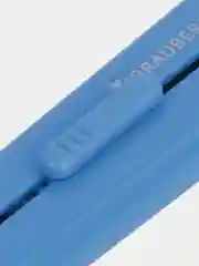 Нож канцелярский 9 мм BRAUBERG "Delta", автофиксатор, цвет корпуса голубой, блистер