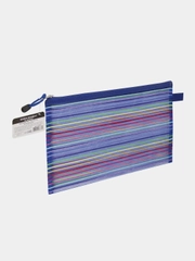 Папка-конверт на молнии формат B5+ (310х220 мм),  BRAUBERG "Stripes"