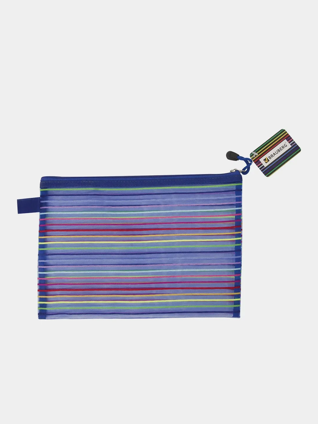 Папка-конверт на молнии формат B5+ (310х220 мм), BRAUBERG "Stripes"