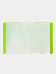 Папка 20 вкладышей BRAUBERG "Neon", 16 мм, неоновая, зеленая