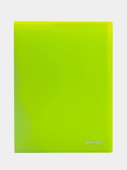 Папка 20 вкладышей BRAUBERG "Neon", 16 мм, неоновая, зеленая